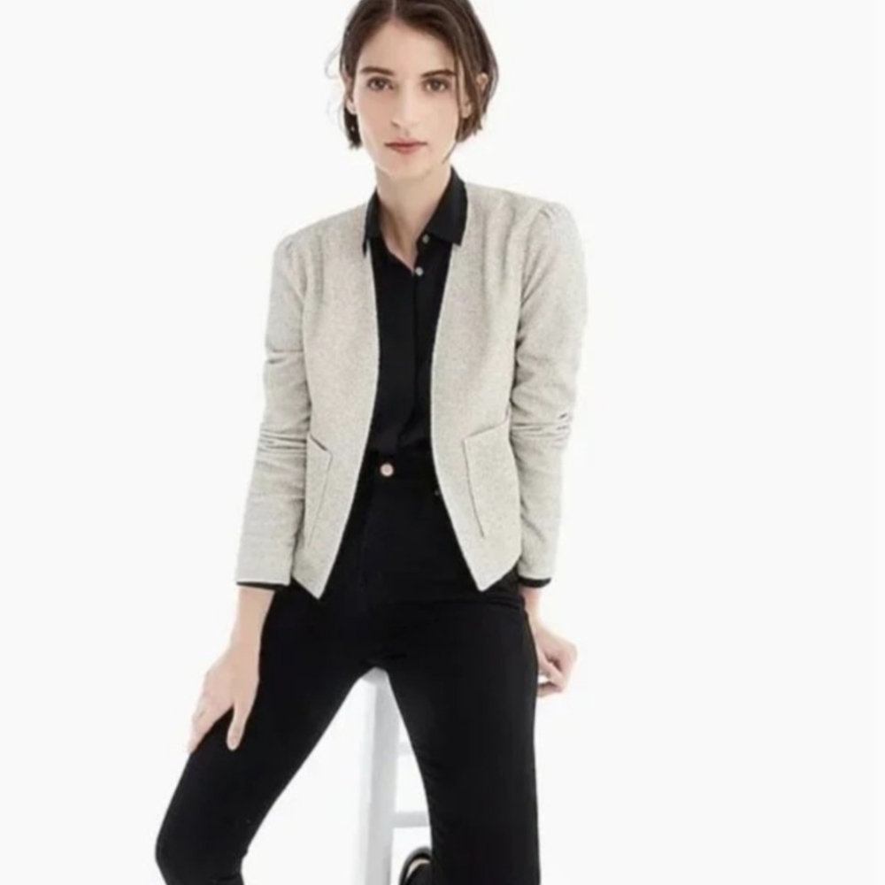 L J.CREW 365 boucle blazer